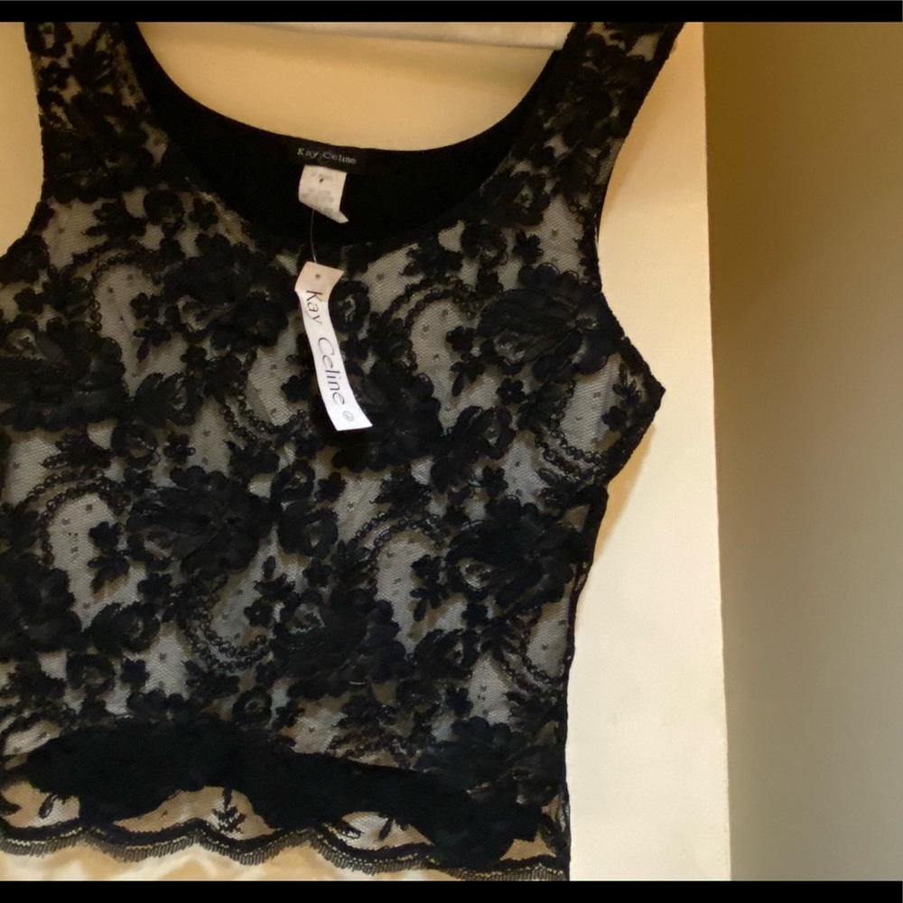 Crop camisole with nude lining